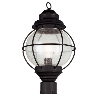 Trans Globe Lighting 69902 BK 1 Light Post Lantern in Black